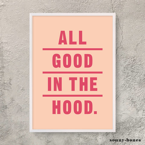 GOOD IN THE HOOD (coral/red)