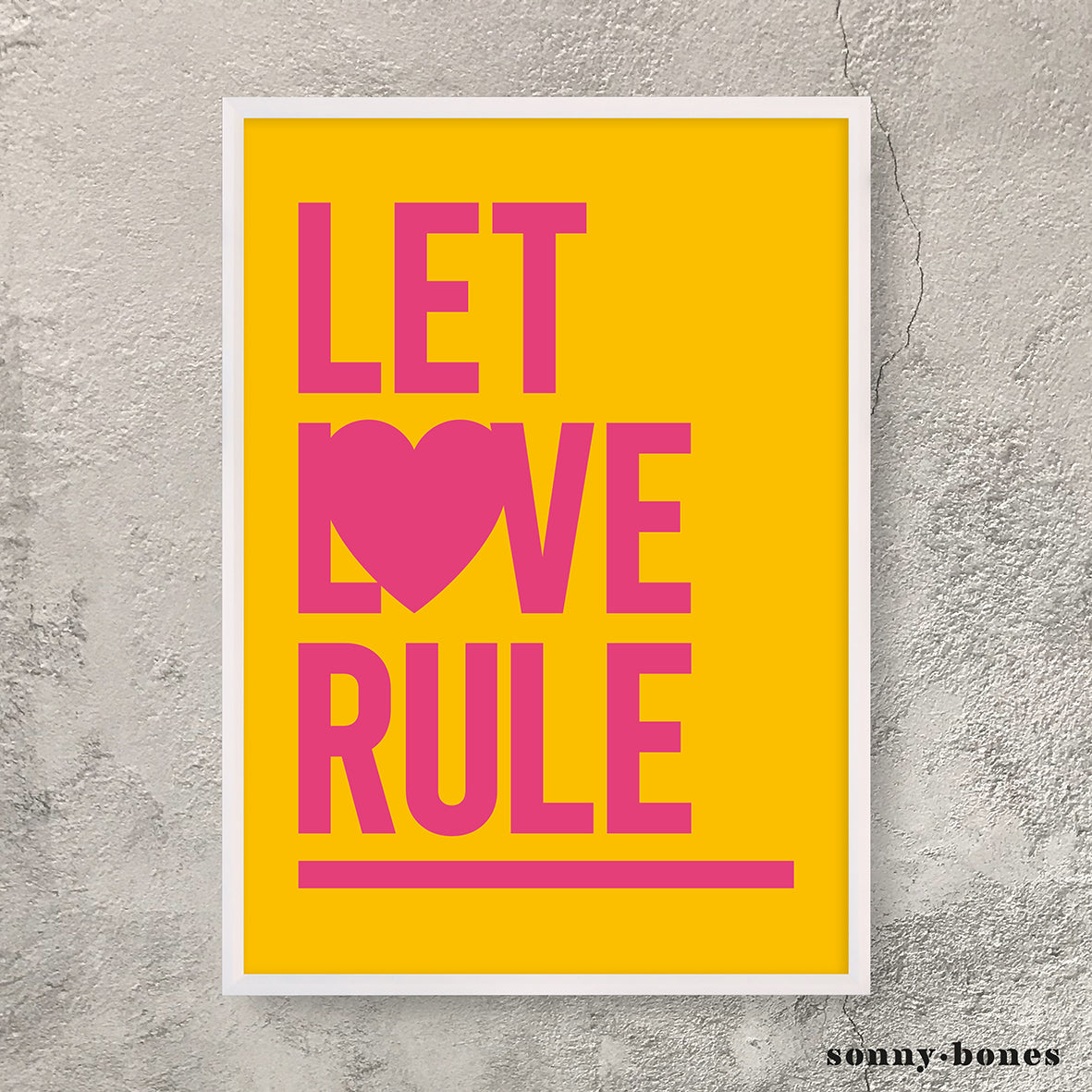 LET LOVE RULE (pink/yellow)