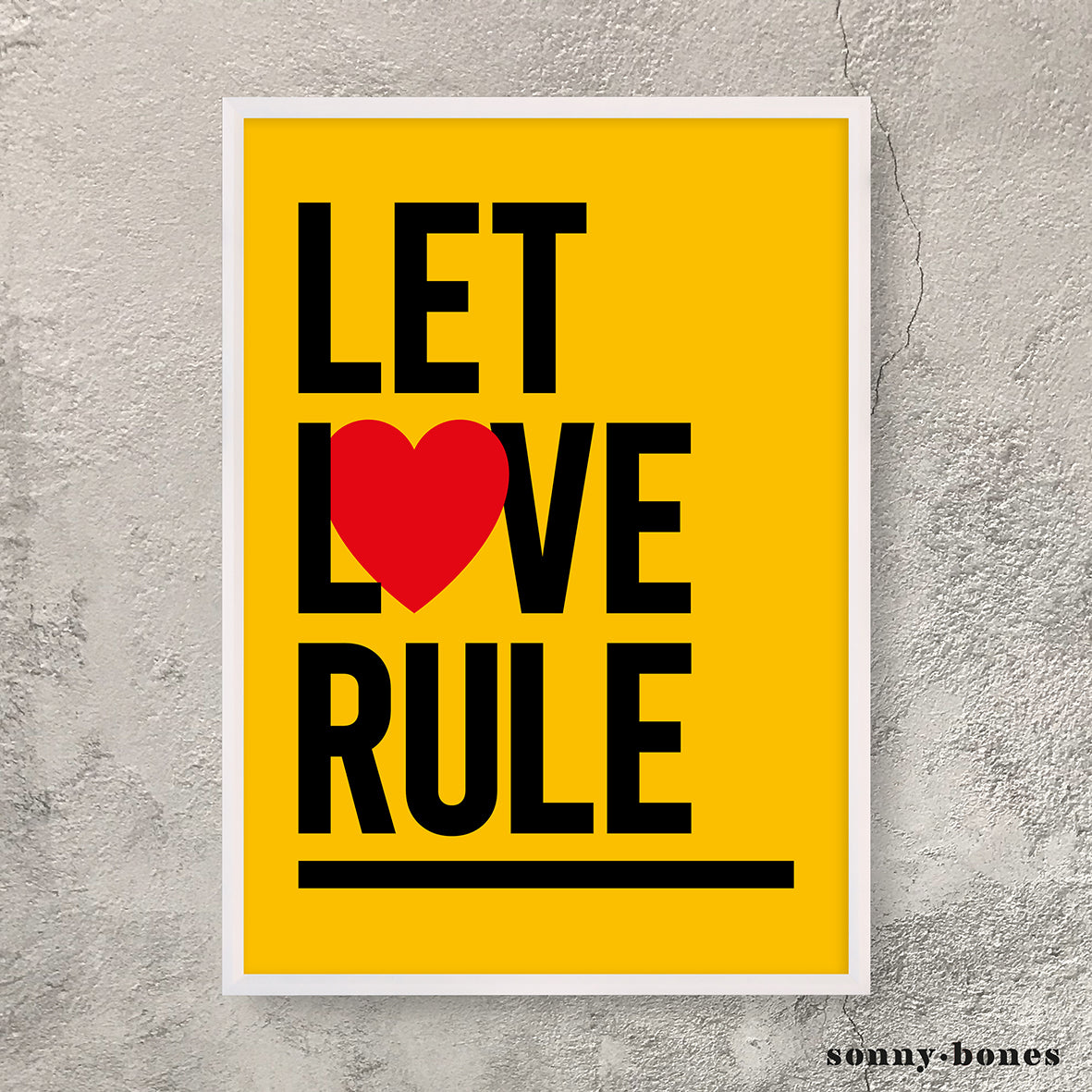 LET LOVE RULE (black/yellow)