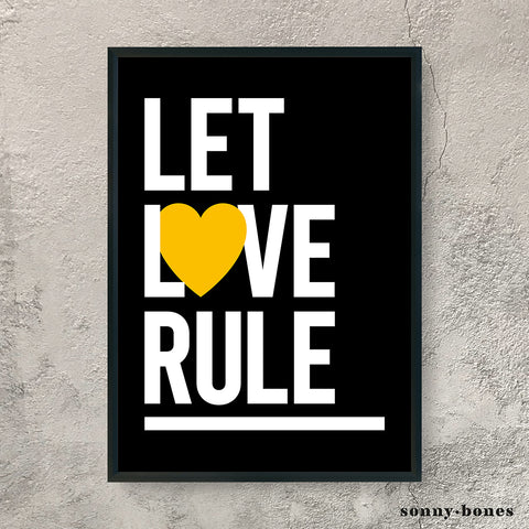 LET LOVE RULE (white/black/yellow)