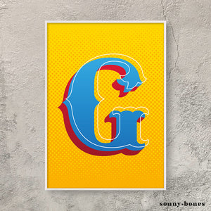 Circus Letter G (orange)