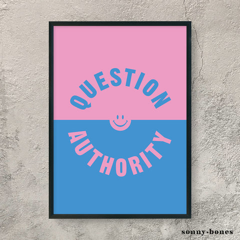 QUESTION AUTHORITY (pink/blue)